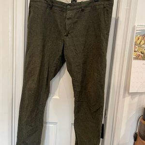 J. Crew 484 Slim Olive Stretch Dress Pants 36x32